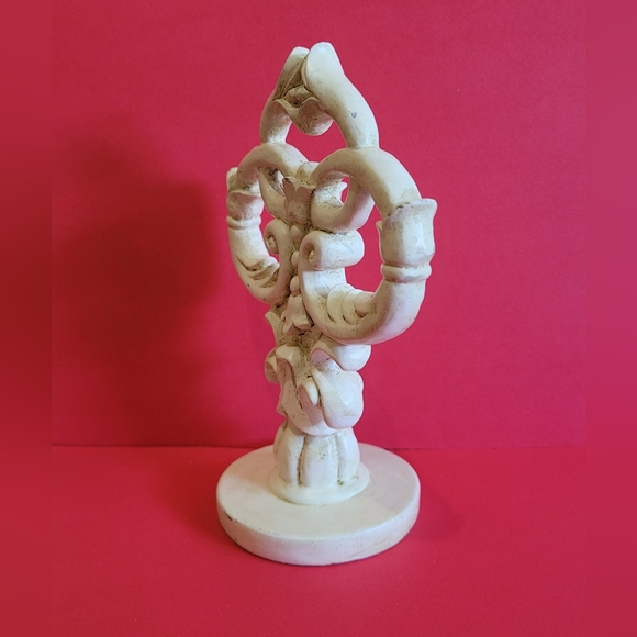 Antique Art Home Resin Finial Decor, Faux Ivory, 6" Tall. - Picture 2 of 8